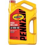 Pennzoil High Mileage SAE 10W-40 Synthetic Blend Motor Oil 5 Qt. 550045217