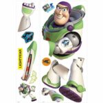 RoomMates 5 in. x 19 in. Toy Story Buzz 12-Piece Peel and Stick Giant Wall Decals RMK1431GM