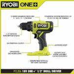 RYOBI ONE+ 18V Cordless 1/2 in. Drill/Driver Kit with 1.5 Ah Battery, Charger, and Titanium Drill Bit Set (22-Piece) PCL206K1-A972202