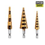 RYOBI Step Drill Bit Set (3-Pieces) A97301
